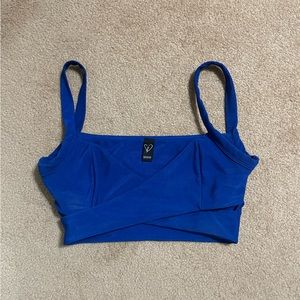 Blue crop top
